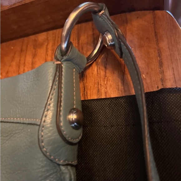 B. Makowsky Turquoise Leather Crossbody Bag EUC!! - Picture 5 of 14